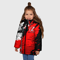 Куртка зимняя для девочки LEXUS ЛЕКСУС БРЫЗГИ ГРАНЖ, цвет: 3D-черный — фото 2