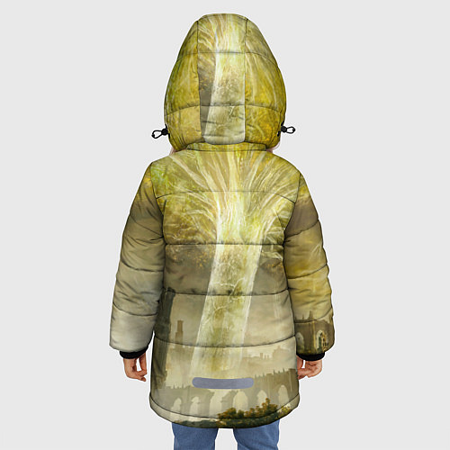 Зимняя куртка для девочки Elden Ring - междуземье / 3D-Черный – фото 4