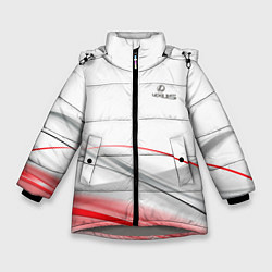 Куртка зимняя для девочки Lexus white theme, цвет: 3D-светло-серый