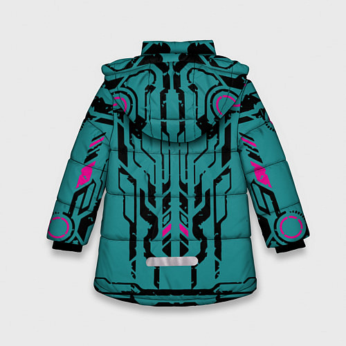 Зимняя куртка для девочки Cyberpunk 2077! / 3D-Светло-серый – фото 2