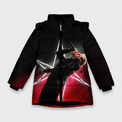 Куртка зимняя для девочки Oliver on live, цвет: 3D-черный