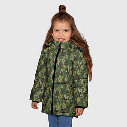 Куртка зимняя для девочки Комары камуфляж, цвет: 3D-светло-серый — фото 2