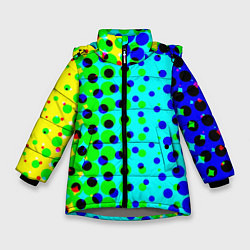 Зимняя куртка для девочки Цветная кислота