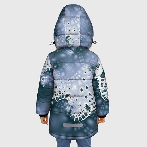 Зимняя куртка для девочки Коллекция Journey Синий 592-1 / 3D-Черный – фото 4