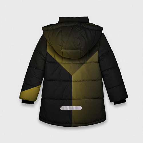 Зимняя куртка для девочки Градиентные полосы / 3D-Светло-серый – фото 2