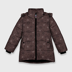 Куртка зимняя для девочки Кофе - Coffee, цвет: 3D-черный