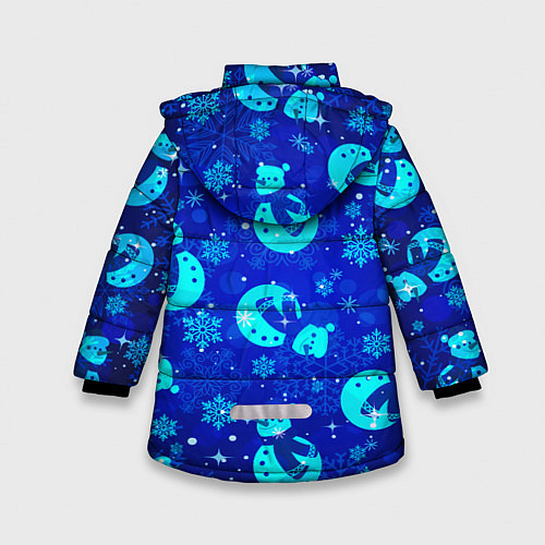 Зимняя куртка для девочки Заморозки Снеговики во льдах / 3D-Светло-серый – фото 2