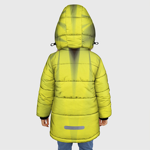 Зимняя куртка для девочки Орхидея в желтом Абстракция Дополнение 541-1 / 3D-Черный – фото 4