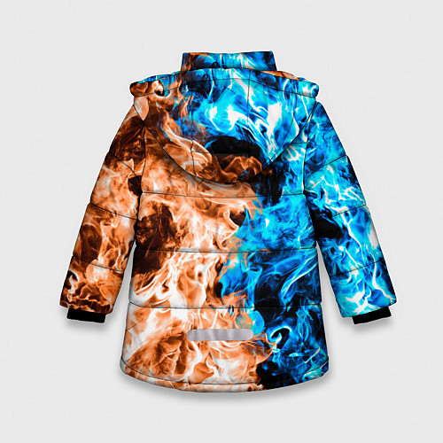 Зимняя куртка для девочки Огненное пламя / 3D-Светло-серый – фото 2