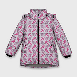 Куртка зимняя для девочки Анкх Ключ Жизни, цвет: 3D-светло-серый