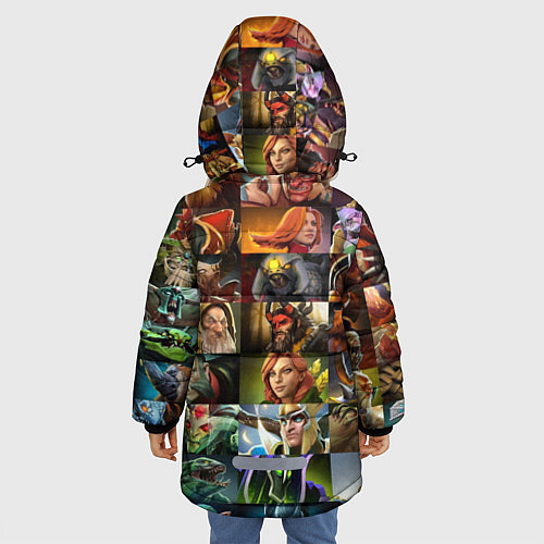 Зимняя куртка для девочки HEROES DOTA 2 ПЕРСОНАЖИ ДОТА 2 / 3D-Светло-серый – фото 4