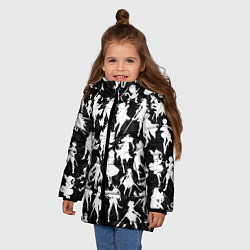 Куртка зимняя для девочки GENSHIN IMPACT ПЕРСОНАЖИ БЕЛЫЙ, цвет: 3D-светло-серый — фото 2