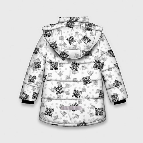 Зимняя куртка для девочки PATTERN QR CODE / 3D-Светло-серый – фото 2