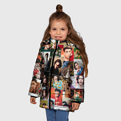 Куртка зимняя для девочки Тимоти цветной коллаж, цвет: 3D-черный — фото 2