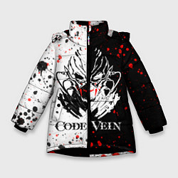 Куртка зимняя для девочки Code Vein Logo, цвет: 3D-черный