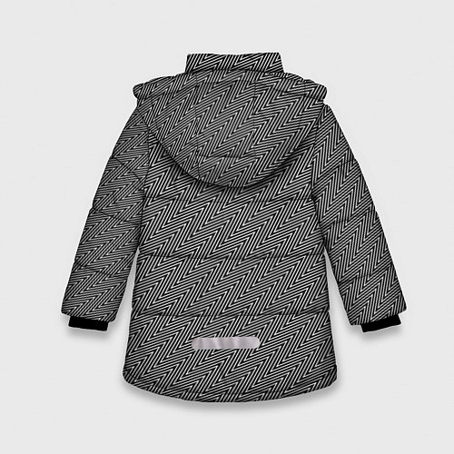 Зимняя куртка для девочки Зиг-заг Классика / 3D-Светло-серый – фото 2