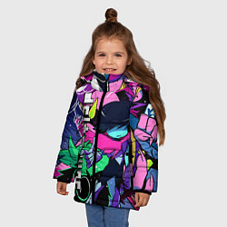 Куртка зимняя для девочки Deltarune Дельта Руна, цвет: 3D-черный — фото 2
