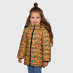 Куртка зимняя для девочки Итальянская Пицца Pizza, цвет: 3D-красный — фото 2