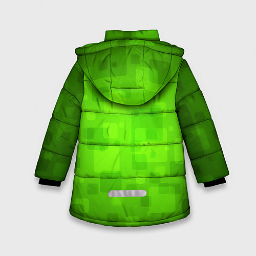 Зимняя куртка для девочки Minecraft Logo Green / 3D-Светло-серый – фото 2