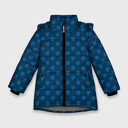Куртка зимняя для девочки Bully лого узор, цвет: 3D-светло-серый