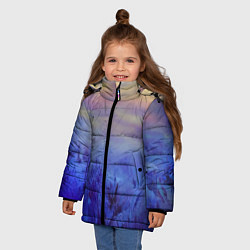 Куртка зимняя для девочки Морозное поле, цвет: 3D-черный — фото 2