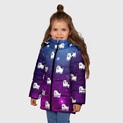 Куртка зимняя для девочки UNDERTALE DOGS PATTERN SPACE, цвет: 3D-красный — фото 2