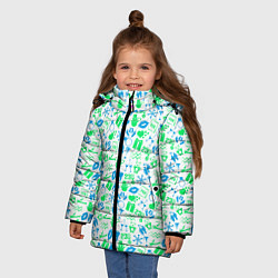 Куртка зимняя для девочки Праздник 23 Февраля, цвет: 3D-светло-серый — фото 2