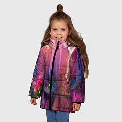 Куртка зимняя для девочки Ярко розовый, цвет: 3D-черный — фото 2