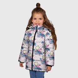 Куртка зимняя для девочки Конфеты и леденцы сладости, цвет: 3D-светло-серый — фото 2