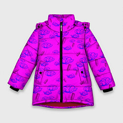 Куртка зимняя для девочки ARCANE LEAGUE Of LEGENDS - JINX, цвет: 3D-красный