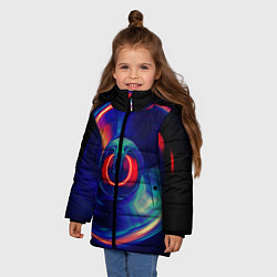 Куртка зимняя для девочки Сверхновая сингулярность, цвет: 3D-светло-серый — фото 2