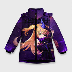 Куртка зимняя для девочки Fischl Фишль, цвет: 3D-черный