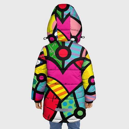 Зимняя куртка для девочки Ромеро Бритто Арт / 3D-Черный – фото 4