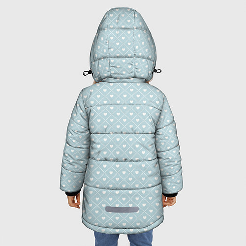 Зимняя куртка для девочки Спящий кролик / 3D-Черный – фото 4