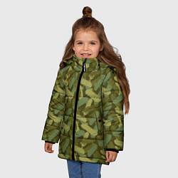 Куртка зимняя для девочки Скейтбординг камуфляж, цвет: 3D-светло-серый — фото 2