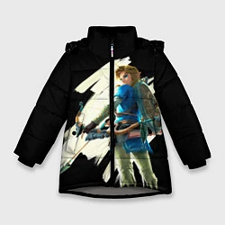 Куртка зимняя для девочки Линк с луком, цвет: 3D-светло-серый