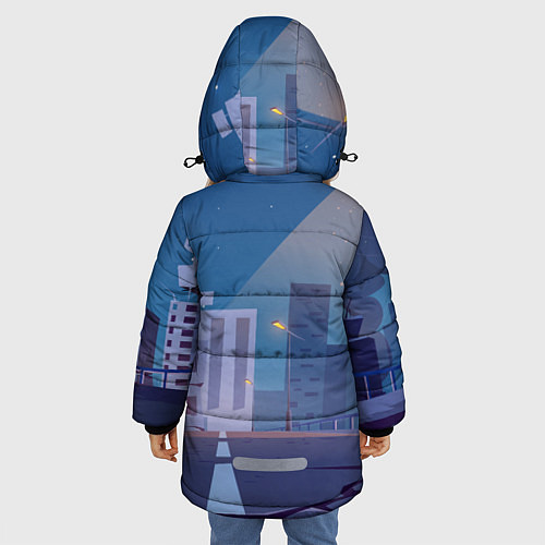 Зимняя куртка для девочки ФЭНГ КАРАТИСТ BRAWL STARS / 3D-Черный – фото 4