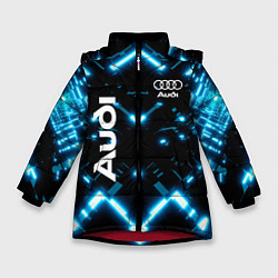Куртка зимняя для девочки Audi Neon, цвет: 3D-красный