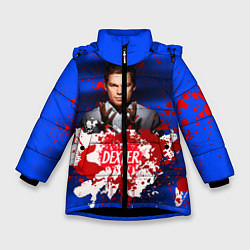 Куртка зимняя для девочки Декстер Новая Кровь ДЕКСТЕР СЕРИАЛ, цвет: 3D-черный
