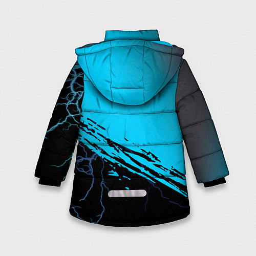 Зимняя куртка для девочки Викинги: Вальхалла сериал / 3D-Светло-серый – фото 2