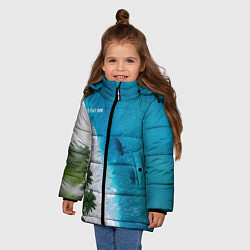 Куртка зимняя для девочки The beauty inside, цвет: 3D-светло-серый — фото 2