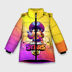 Куртка зимняя для девочки General Gavs Brawl Stars Game, цвет: 3D-черный