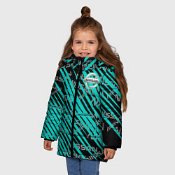 Куртка зимняя для девочки NISSAN штрихкода авто, цвет: 3D-светло-серый — фото 2