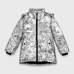 Куртка зимняя для девочки Раскрась - одежду, цвет: 3D-черный