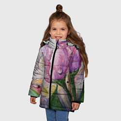 Куртка зимняя для девочки Весенняя нежность, цвет: 3D-красный — фото 2