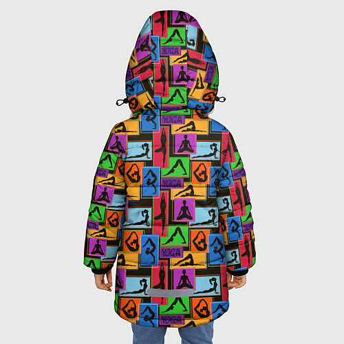 Зимняя куртка для девочки Пластика Тела / 3D-Черный – фото 4