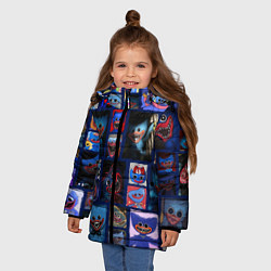Куртка зимняя для девочки POPPY PLAYTIME РАЗНЫЙ ХАГГИ ВАГГИ, цвет: 3D-черный — фото 2