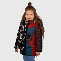 Куртка зимняя для девочки Poppy Playtime Half Pattern Half Face, цвет: 3D-черный — фото 2