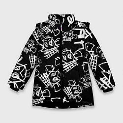 Куртка зимняя для девочки JINX PATTERN ДЖИНКС, цвет: 3D-черный