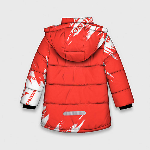 Зимняя куртка для девочки Хонда sport / 3D-Светло-серый – фото 2